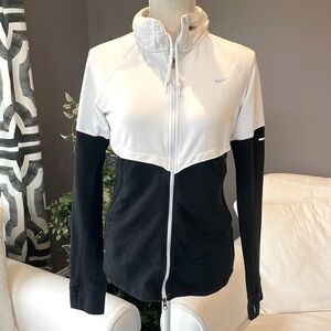 Nike dri fit color block zip up hoodie, med